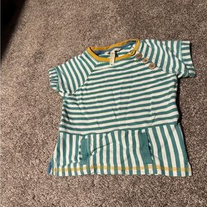 Matilda Jane Teal and White Striped Kids Tee